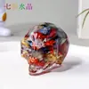 Grava de Cristal Natural Goteo de Pegamento Resina Calavera Hueso Adornos Artesanía de Resina Gótico Decoración de Halloween Venta al por Mayor