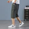 Pantalones capri holgados de verano para hombre, de talla grande, estrictamente seleccionados, con múltiples bolsillos, informales, deportivos, de algodón, resistentes al desgaste y transpirables.