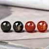Ágata negro natural luz dorada mantra cuentas sueltas, accesorios mantra de luz dorada taoístas, cuentas para pulseras, cuentas sueltas, ágata rojo