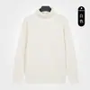 Suéter de Tricô Masculino Liso, Estilo Old Money, Suéter de Gola Alta Manga Longa Outono/Inverno, Top Casual de Luxo High-End para Business Casual