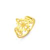 Yiwu pequeña fábrica de joyería directa cuatro luna cruz chapado en oro de 18k no se desvanece anillo de acero inoxidable