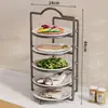 Estante de Almacenamiento para Preparación de Cocina, Estante de Verduras de Múltiples Niveles Montado en la Pared, Estante de Almacenamiento Multifuncional para Platos de Preparación de Alimentos