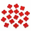 Piedras Sueltas de Ágata Roja Natural de Trébol de Cuatro Hojas de la Fábrica de Origen, Flor en Forma de Cruz Accesorios para Joyería DIY, Pedido Mínimo de 50 Piezas