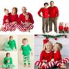 Roupas de Natal Europeias e Americanas da Amazon Transfronteiriças Conjunto de Pijamas para Casa Pai e Filho Pijama de Natal Listrado Vermelho e Branco A001A