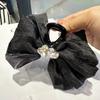Super Fairy Mesh Bow Love Strass Grab Clip Back Head Disc Shark Clip Temperamento Feminino Grande Grab Clip Hairpin