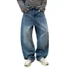 Pantalones de mezclilla anchos, lavados, de nuevo estilo americano, diseño minimalista, versátiles, duraderos y únicos para hombre
