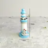 Enfeite Decorativo Pequeno Farol 13cm Estilo Mediterrâneo Transfronteiriço Tema Oceano Madeira Adereço Criativo para Fotografia