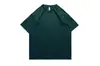 Camiseta Masculina de Algodão Puro com Manga Curta, Modelagem Solta Plus Size Oversize, Estilo Hip Hop Streetwear Europeu e Americano, Ombro Caído Grande, Manga Meia-Manga, 250g