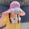 Sombrero de Sol con Protección UV para Niños, Sombrero de Sol Delgado de Verano con Dibujos Animados para Bebés