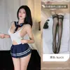 Lencería sexy, uniforme sexy, de alta gama, caliente y seductor, estilo JK de colegiala pura y deseosa, entrepierna abierta, no necesita quitarse, conjunto qqny