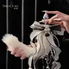 Shuoyao Zorro Anal con Lazo Desmontable Peluche Cola Bicolor Juguete Erótico Sm Juego de Rol Femenino T70