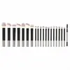 20 peças Pincel de Maquiagem Cabo Longo Conjunto de Pincéis de Maquiagem Pincel para Contorno Pincel para Pó Pincel para Sobrancelha Pincel para Sombra Ferramentas de Maquiagem de Beleza