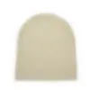 Novo Chapéu de Lã Tricotado Simples Feminino para Outono e Inverno Versátil Chapéu Frio de Lã Moda de Inverno Quente Uso Dupla Face Chapéu de Cor Sólida Transfronteiriço
