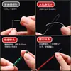 Aguja de Abalorios de Punta Abierta Trenzada Ultrafina para Pulseras Hechas a Mano DIY y Joyería con Cuentas de Arroz, 0.15-0.7mm