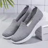 Transfronteiriço Primavera 2025 Novo Tecelão Voador Sapatos Femininos Solado Macio Superfície Macia Sapatos de Mãe Comércio Exterior Boca Rasa Slip-on Moda Sapatos Femininos