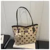 Bolso de Moda Estilo Coreano con Lunares para Mujer 2026 Nuevo Bolso Tote Casual con Bloques de Color Bolso de Hombro Individual de Gran Capacidad para Salir y Viajar al Trabajo
