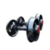 Juego de Ruedas Mineras de 300 mm Hecho de Acero Fundido, Juego de Ruedas Sólidas para Plataformas, Juego de Ruedas Mineras Tipo Volquete