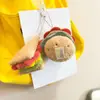 Pastel de Postre Colgante de Felpa Tridimensional Lindo Colgante para Mochila Llavero de Niña Accesorios para el Té de la Tarde Fresa