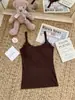 9081 # Camisola de Rayón Cepillado para Mujer, Encaje Dulce y Sexy con Almohadillas en el Busto, Hermosa Blusa sin Mangas para la Espalda