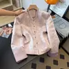 Jaqueta de Tamanho Grande Melhorada Estilo Étnico Borda Enrolada de Cetim Fivela Retro Chinesa Nova para Mãe de Meia-Idade Redutora de Idade com Qualidade Garantida