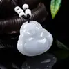 Pingente Budista Autêntico de Jadeíta Birmanesa Grau A Tipo Gelo para Mulheres, Pingente de Jade para Casais, Pingente de Presente, Atacado de Fábrica Tipo Gelo