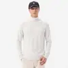 Suéter de punto de manga larga de color liso para hombre, nuevo estilo otoño e invierno de cuello alto versátil estilo old money holgado moderno jersey
