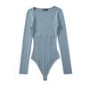 Suéter de manga larga con cuello cuadrado estilo americano para mujer, nuevo mono sexy ajustado para chica sexy de otoño, camiseta de fondo
