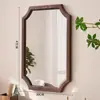 Espejo de pared, espejo de maquillaje, espejo retro estilo chino, espejo de pared autoadhesivo, espejo de tocador de pared para el hogar, estilo retro