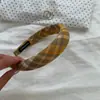 Faixa de cabelo de tecido xadrez britânico retrô estilo coreano, faixa de cabelo suave e versátil para mulheres, adequada para uso diário, acessório de cabelo simples e versátil