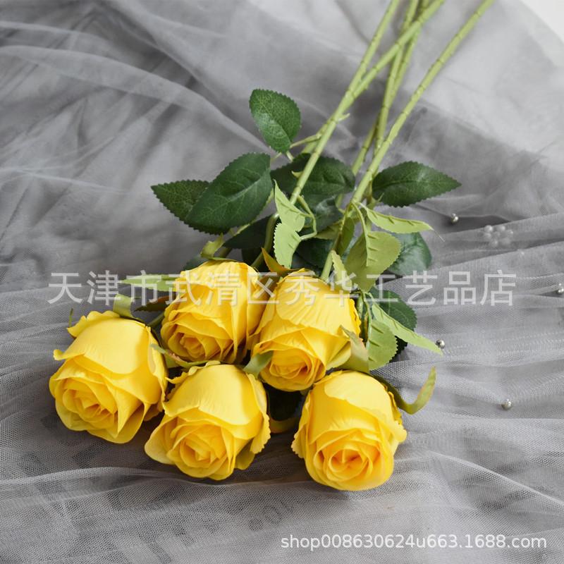 单支玫瑰主黄色1