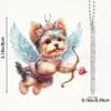 Colgante plano decorativo de acrílico para espejo retrovisor de coche, regalo de San Valentín, perro creativo personalizado 2024