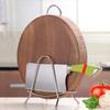 Soporte para tapas de ollas multiusos, estante de almacenamiento multifuncional para tablas de cortar de cocina, soporte para cuchillos, acero inoxidable, sin perforaciones, para el hogar, tabla de cortar grande