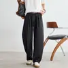 Calça Casual Solta de Algodão de Cintura Alta com Zíper, Estilo Americano, Versátil, Nova para o Verão de 2026