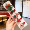 Nuevo traje navideño coreano de cinco piezas Pinza para el pelo con lazo Árbol de Navidad Muñeco de nieve Pinza de pico de pato Lindos accesorios para el cabello para niños y mujeres