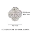 Prata de lei s925 finamente trabalhada banhada a ouro com cravação de diamantes espaçador de trevo de quatro folhas estilo ins moda coreana flor acessório de prata acessório DIY