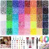 Artículo Popular Transfronterizo 3mm Gelatina Color AB Resina Strass Plano Trasero Colores Mixtos DIY Ropa Uñas Arte Decoración de Teléfono Strass