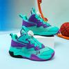 Zapatillas de baloncesto de verano para niños, zapatillas de entrenamiento transpirables de malla para niños, zapatillas deportivas para correr con hebilla giratoria para niños