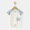 Mono de Verano Hielo-Dora de Manga Corta para Bebé Recién Nacido Sin Huesos Ropa con Aire Acondicionado Ropa para Gatear para Bebé y Niño Pequeño
