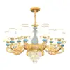 Candelabro de Estilo Europeo Nuevo 2024 Lámparas para Sala de Estar Ambiente de Lujo Moderno Casual Hogar Dormitorio Restaurante Candelabro de Cristal