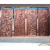 Fondo de pared de relieve de cobre fundido de cobre forjado de fibra de vidrio Mural decorativo de cobre rojo Acero inoxidable Escultura de cobre de imitación de talla en suelo