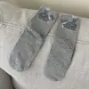 Meias Engraçadas de Gato com Ovo Desenho Animado para Mulheres, Meias de Cano Médio para Primavera e Verão, Estilo Tendência Ins, Meias de Algodão para Primavera e Outono, Meias Longas Sem Costura de Animais Fofos