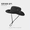 Sombrero de pescador de ala ancha estilo japonés para mujer verano algodón y lino fino plegable cubierta facial protección solar cara sombrero de cuenca pequeño