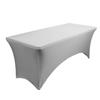 Mantel elástico transfronterizo para hotel y restaurante, funda de mesa elástica rectangular, mantel de seda de leche a prueba de polvo para exteriores, elástico a prueba de polvo