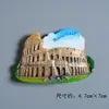 Ímãs de Geladeira de Resina com Desenhos de Edifícios Famosos do Mundo, Moinhos de Vento Holandeses, Ponte Golden Gate, Ímãs 3D, Lembranças de Viagem