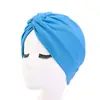 Turbante de Estilo Étnico, Sombrero Cruzado Retorcido de Imitación Algodón, Sombrero Indio, Gorro para Quimioterapia, Gorro Baotou