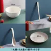 Tazón de Paja de Trigo Doméstico de Plástico Resistente a Caídas para una Persona Plato Tazón Cubiertos Set de Cubiertos para 2 Personas Pareja Dormitorio Estudiantil