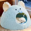 Casa de cachorro para atacado transfronteiriço, design fechado de inverno para segurança aprimorada, adequada para cães pequenos, cama para animais de estimação para todas as estações, cama para gatos, suprimentos para animais de estimação