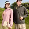 Ropa Original de Hilo Protección Solar Mujer Exterior Protección UV Transpirable Chaqueta Protección Solar Hombre Verano Ciclismo Ropa Protección Solar UPF50+