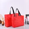 Bolsa de compras não tecida laminada com filme de alta qualidade, bolsa para loja de roupas, bolsa de presente ecológica de plástico para roupas