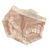 Calça de Semana Ultra Fina de Verão Seda Brilhante Fresca Xadrez Tridimensional Roupa Íntima Alta Elasticidade e Conforto Forro de Algodão Roupa Íntima Feminina 100% Algodão